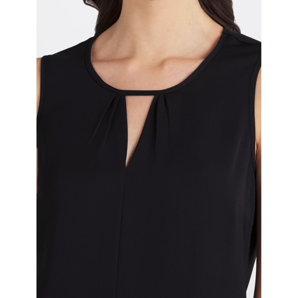NIC+ZOE Womens Black Keyhole Sleeveless Blouse Top Size M - Picture 2 of 7